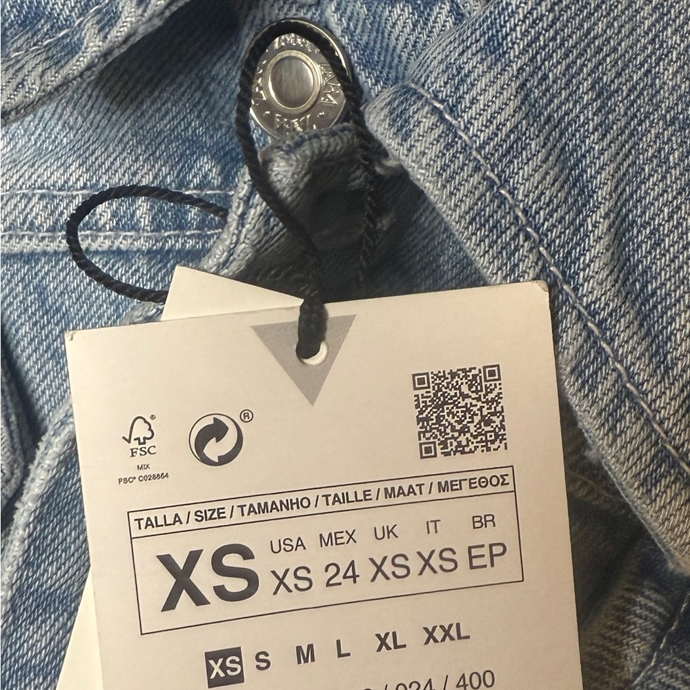 Zara NWT Cropped Denim Jacket - Picture 12 of 12